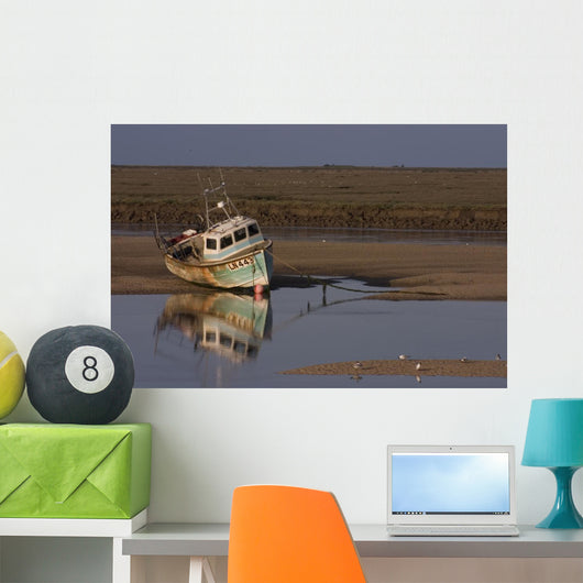 Moored Fishing Boat Wall Decal