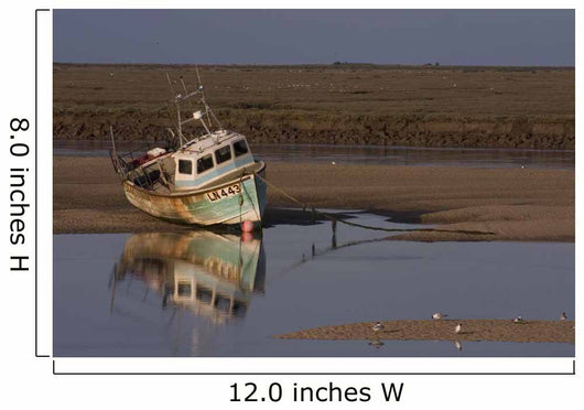 Moored Fishing Boat Wall Decal