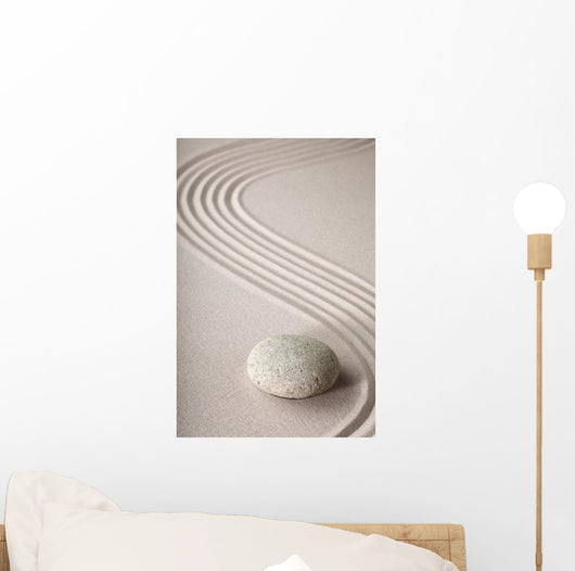 Zen Sand and Rock Garden - Vertical Wall Decal