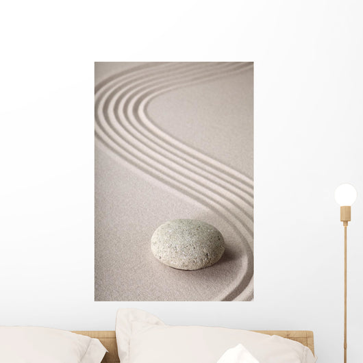 Zen Sand and Rock Garden - Vertical Wall Decal