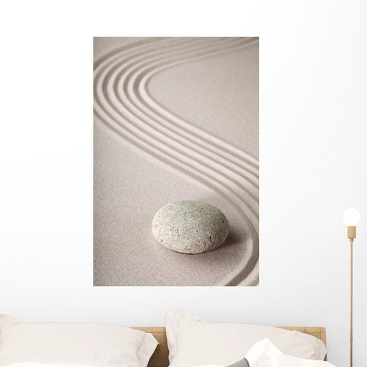 Zen Sand and Rock Garden - Vertical Wall Decal