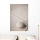Zen Sand and Rock Garden - Vertical Wall Decal