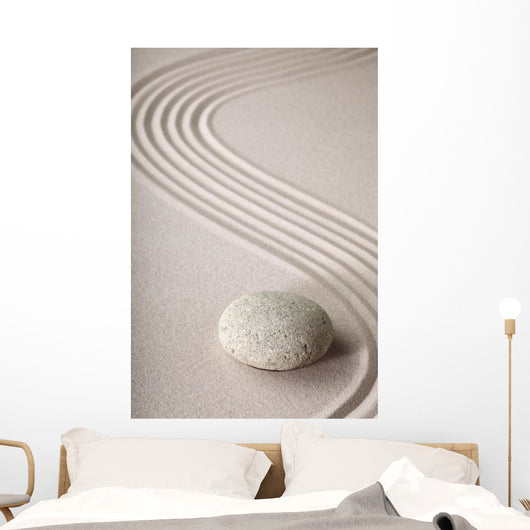 Zen Sand and Rock Garden - Vertical Wall Decal