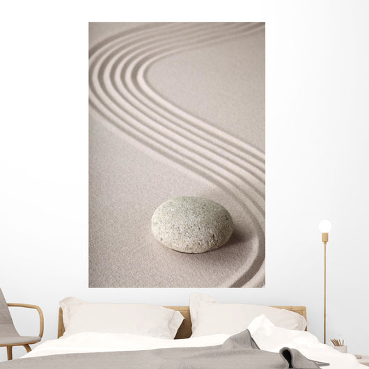 Zen Sand and Rock Garden - Vertical Wall Decal