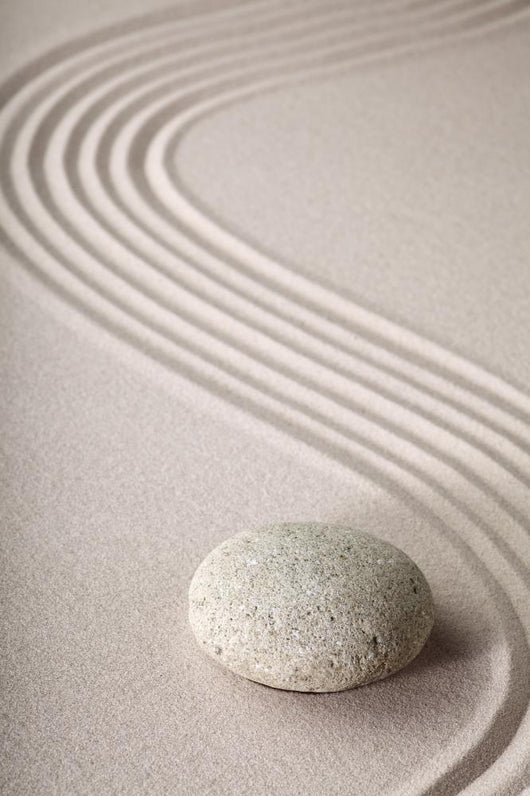 Zen Sand and Rock Garden - Vertical Wall Decal