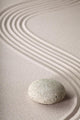 Zen Sand and Rock Garden - Vertical Wall Decal