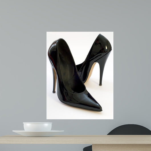 Black Leather High Heels Wall Decal