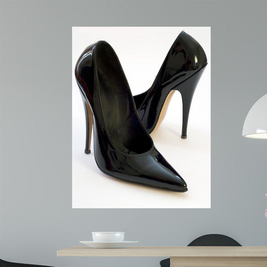 Black Leather High Heels Wall Decal