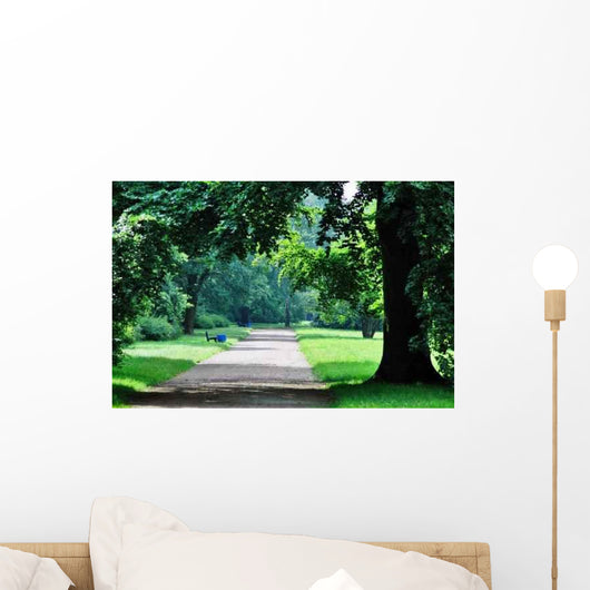 Path Through a Green Forest Wall Decal
