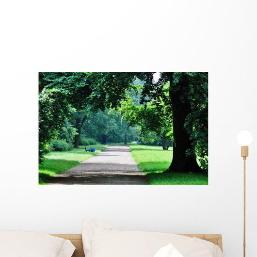 Path Through a Green Forest Wall Decal