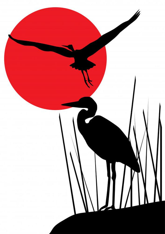 Vector Herons Wall Decal