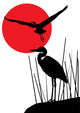 Vector Herons Wall Decal