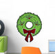Cartoon Christmas Wreath Wall Decal