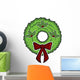 Cartoon Christmas Wreath Wall Decal