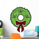 Cartoon Christmas Wreath Wall Decal