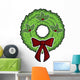 Cartoon Christmas Wreath Wall Decal