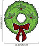 Cartoon Christmas Wreath Wall Decal