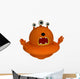 Orange Alien with Three Wall Decal