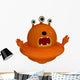 Orange Alien with Three Wall Decal