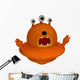 Orange Alien with Three Wall Decal
