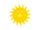 Smiling Cartoon Sun Wall Decal