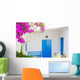 Bluedoor and Bougainvilleas White Wall Decal