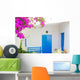 Bluedoor and Bougainvilleas White Wall Decal