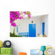 Bluedoor and Bougainvilleas White Wall Decal