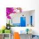 Bluedoor and Bougainvilleas White Wall Decal