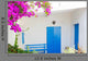 Bluedoor and Bougainvilleas White Wall Decal