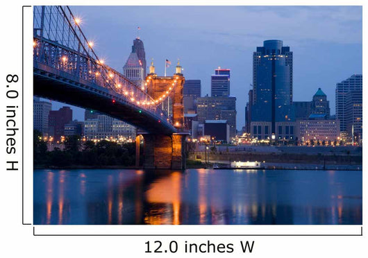 Cincinnati Skyline and Roebling Wall Decal