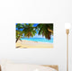 Palm over Tropical Beach Wall Decal