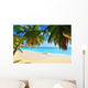 Palm over Tropical Beach Wall Decal
