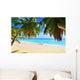 Palm over Tropical Beach Wall Decal