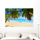 Palm over Tropical Beach Wall Decal