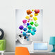 Colorful Flying Cubes Wall Decal