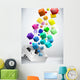 Colorful Flying Cubes Wall Decal