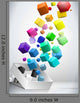 Colorful Flying Cubes Wall Decal