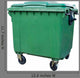 Green Recycling Container Wall Decal