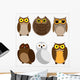 Set Different Owls Wall Stickers Wall Decal