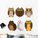 Set Different Owls Wall Stickers Wall Decal