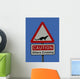 Otters Crossing Sign Wall Decal