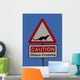 Otters Crossing Sign Wall Decal