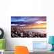Sunset over City Seattle Wall Decal
