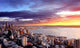 Sunset over City Seattle Wall Decal
