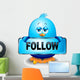 Blue Bird Sparrow Social Wall Decal