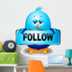 Blue Bird Sparrow Social Wall Decal