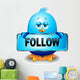 Blue Bird Sparrow Social Wall Decal