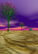 CG Rendered Alien Landscape Wall Decal