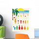 Tropical Drinks Set Wall Decal